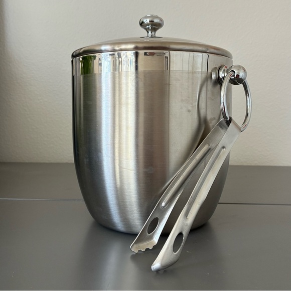 Other - Stainless Steel Ice Bucket with Tongs